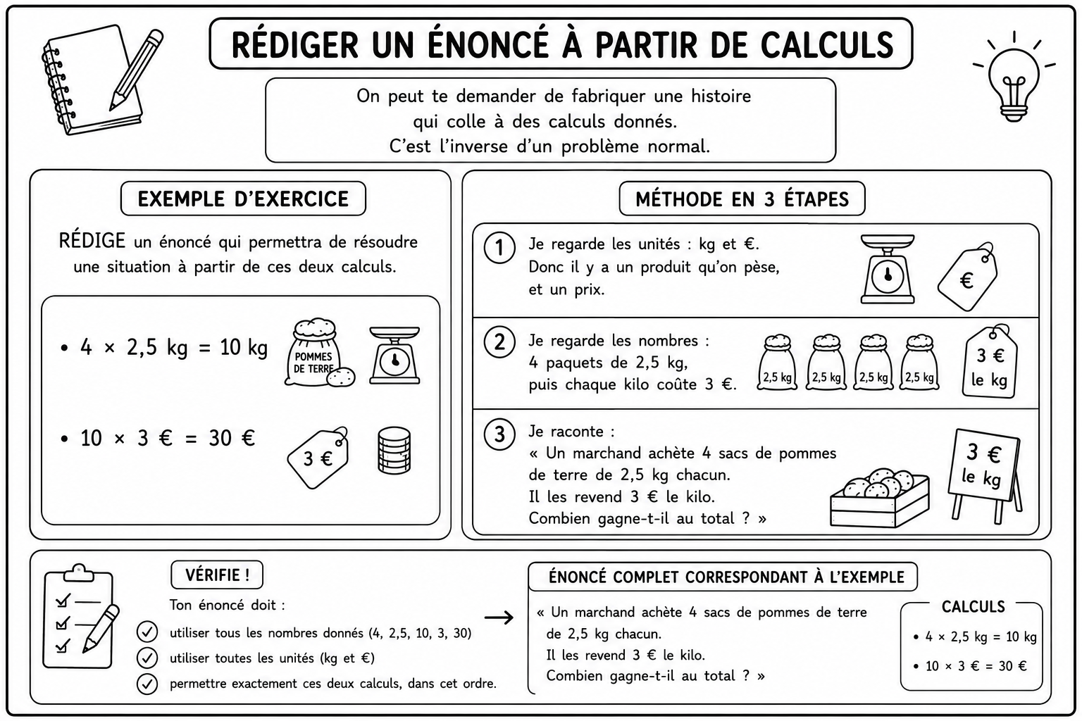 Arithmétique 13 — Rédiger un énoncé