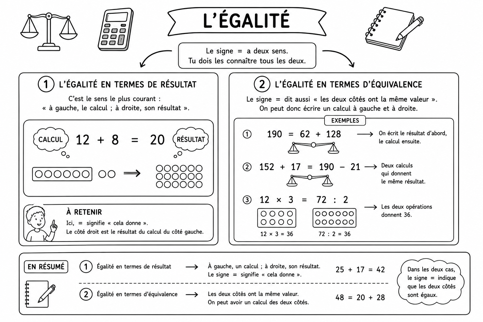 Arithmétique 8 — L'égalité 1