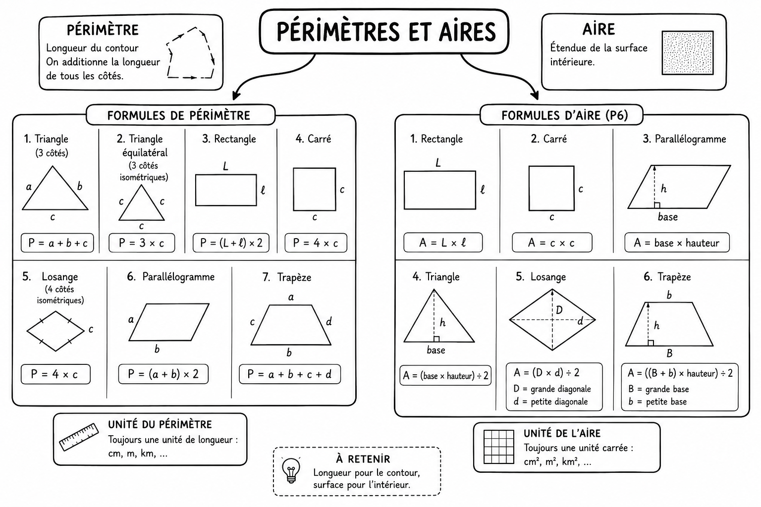 Grandeurs 8 — Périmètres et Aires