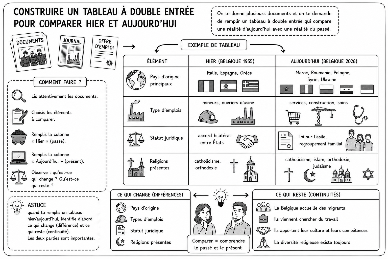 Histoire 7 — Comparer hier et aujourd'hui